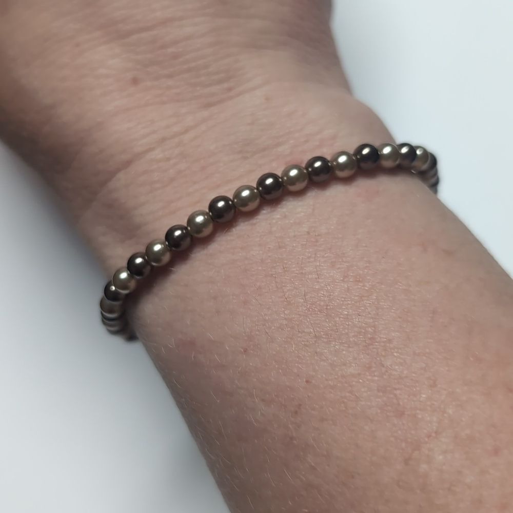 536 RMN Faux Pearl Beaded‎ Stretch Bracelet